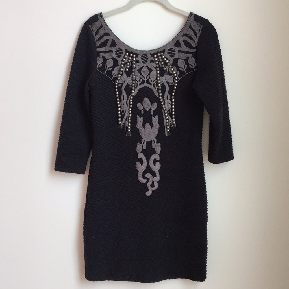 Free People Reversible Black Body Con Dress Size M